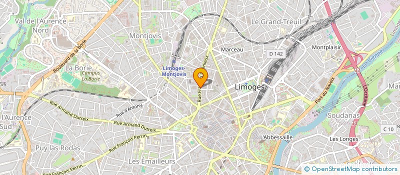 localisation de l'entreprise ENSEMBLE VOCAL GAUDEAMUS à LIMOGES