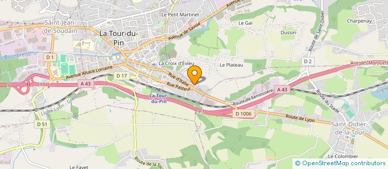 localisation de l'entreprise ENSEMBLE VOCAL HARMONIA CHORUS  LA TOUR-DU-PIN