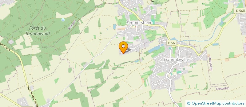 localisation de l'entreprise ENSEMBLE VOCAL LA PASTOURELLE  ZIMMERSHEIM