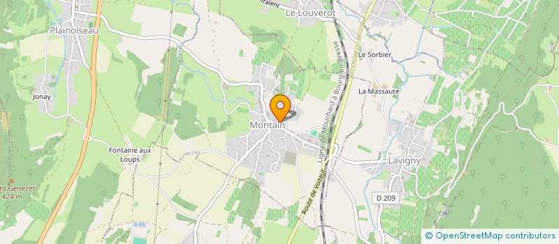 localisation de l'entreprise ENSEMBLE VOCAL MARIE NODIER  MONTAIN