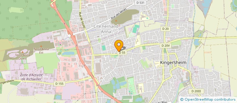 localisation de l'entreprise ENSEMBLE VOCAL MOSAIQUES  KINGERSHEIM