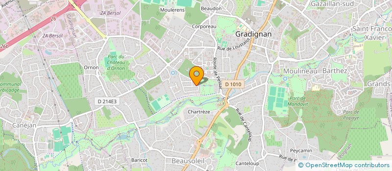 localisation de l'entreprise ENSEMBLE VOCAL SYRINX  GRADIGNAN