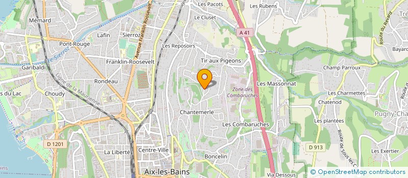 localisation de l'entreprise ENSEMBLE VOCAL TERPSICHORE  AIX-LES-BAINS