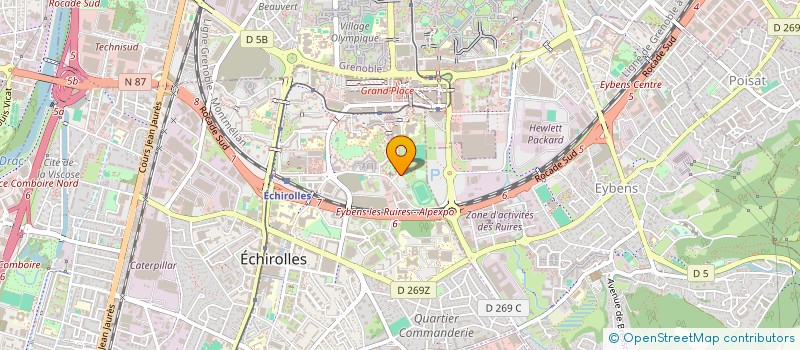 localisation de l'entreprise ENSEMBLE VOCAL UNIVERSITES GRENOBLE  ECHIROLLES