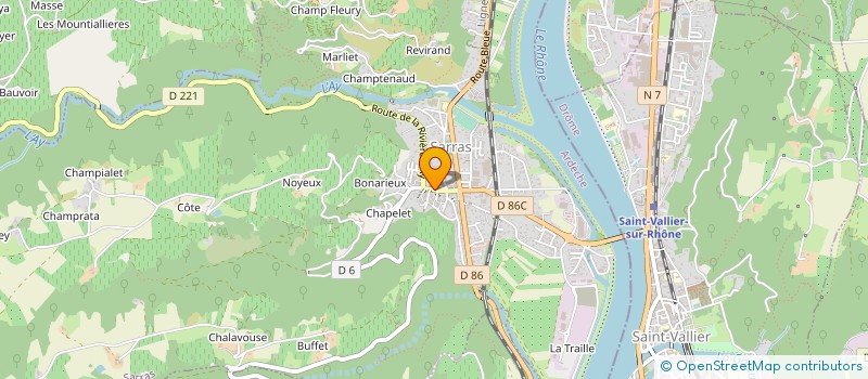 localisation de l'entreprise ENSEMBLES ET SOLIDAIRES-UNRPA-AMIS DES 3 COTEAUX SECTION DE SARRAS à SARRAS