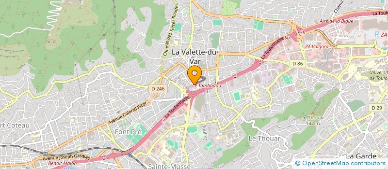 localisation de l'entreprise ENSENHA à LA VALETTE-DU-VAR