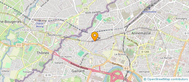 localisation de l'entreprise ENSIGNA COMMUNICATION  GAILLARD