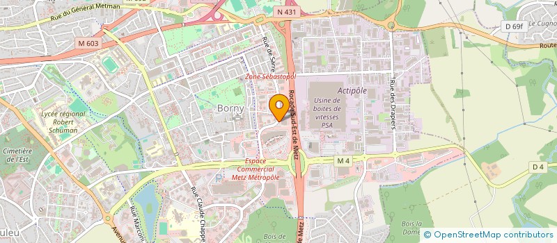 localisation de l'entreprise ENSIO EST  METZ