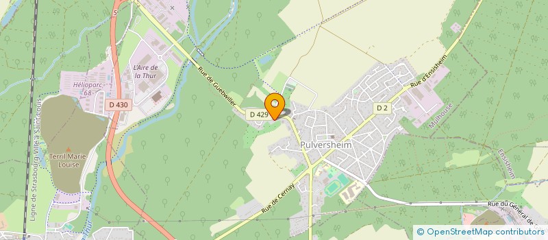 localisation de l'entreprise ENSISHEIM AMBULANCES  PULVERSHEIM