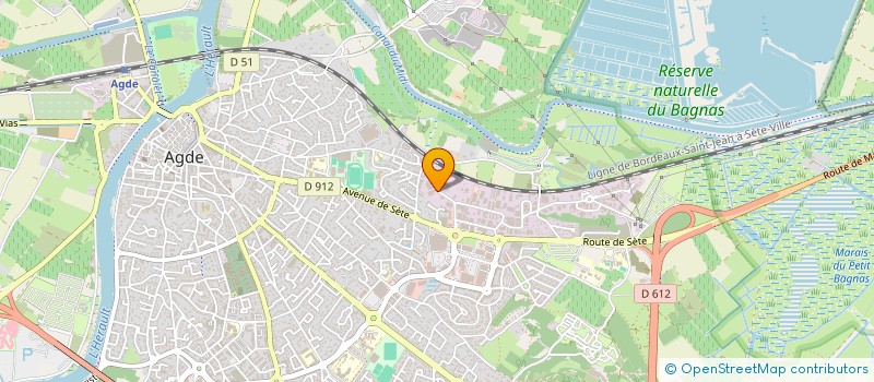localisation de l'entreprise ENSOLEILLADE SCI  AGDE