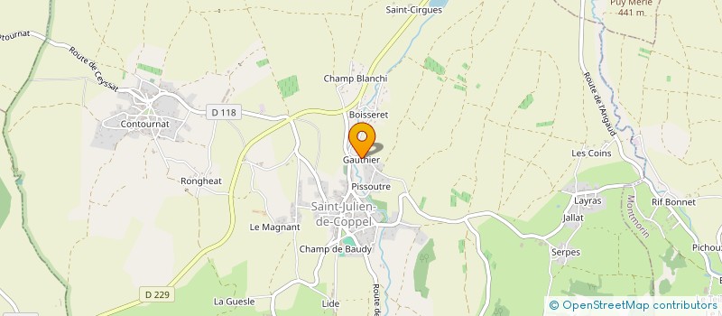 localisation de l'entreprise ENSTAHG TRANS  SAINT-JULIEN-DE-COPPEL