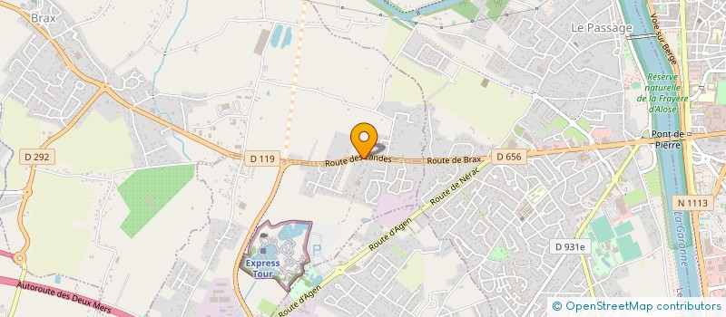 localisation de l'entreprise ENT BAT GENIE CIVIL TERRAS ASS BOSCARDIN  ROQUEFORT