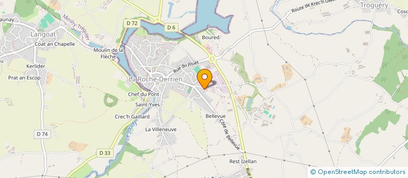 localisation de l'entreprise ENT . CECIRE à LA ROCHE-JAUDY