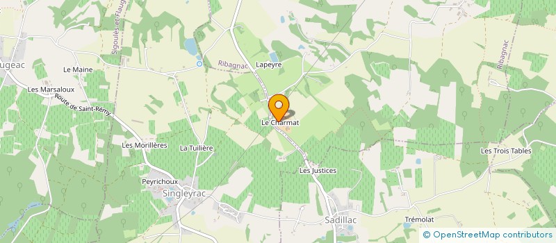 localisation de l'entreprise ENT CHAUFFAGE CLIMAT ELECTRON IRRIGATION  SIGOULES-ET-FLAUGEAC