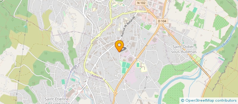 localisation de l'entreprise ENT D EQUIPEMENT ET DE RESEAUX PUBLICS à AUBENAS