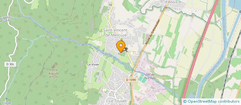 localisation de l'entreprise ENT DE BOIS DE CHAUFFAGE DU GRESIVAUDAN à LE TOUVET