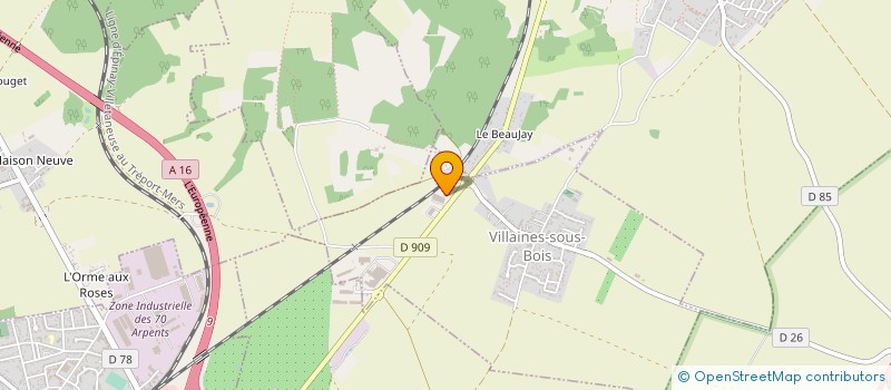 localisation de l'entreprise ENT. GAUTRAULT  VILLAINES-SOUS-BOIS