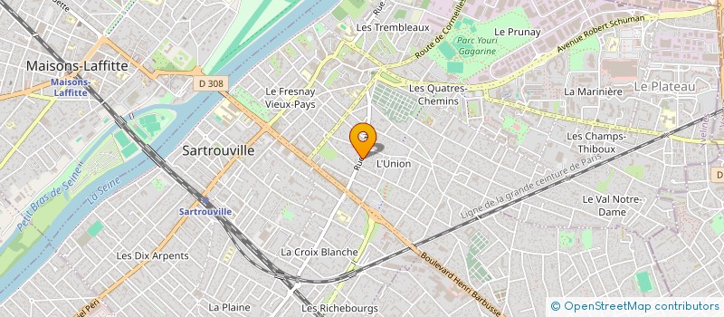 localisation de l'entreprise ENT GEN MACONNERIE CARRELAGE MARTINHO à SARTROUVILLE