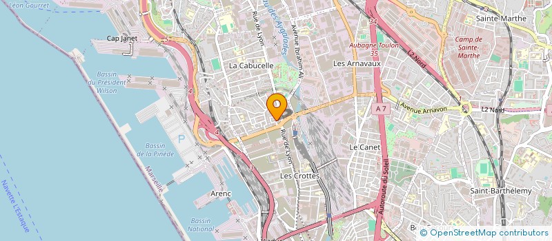 localisation de l'entreprise ENT GENER TRAV CASCIARO PIERRE à MARSEILLE
