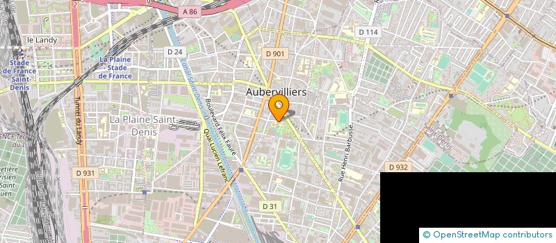 localisation de l'entreprise ENT INSERTION DU BATIMENT SECOND OEUVRE  AUBERVILLIERS