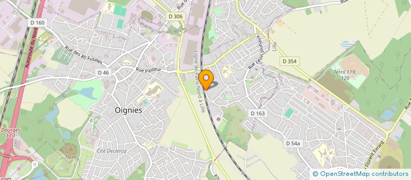 localisation de l'entreprise ENT LECUYER  OIGNIES