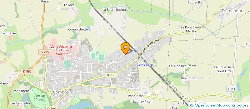 localisation de l'entreprise ENT LENORMAND MACONNERIE BETON ARME  COMBOURG