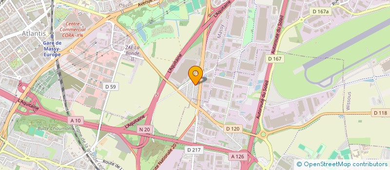 localisation de l'entreprise ENT LESAGE  MASSY
