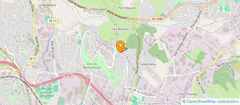 localisation de l'entreprise ENT MACONNERIE CONSTRUCT DIVERSES EMCD  SAINT-ETIENNE