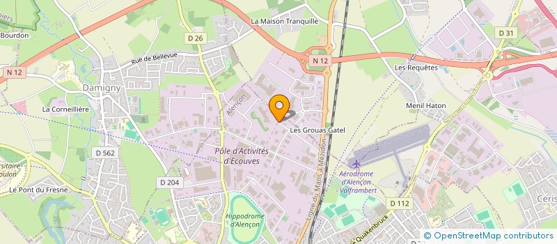 localisation de l'entreprise ENT. MORICE à ALENCON