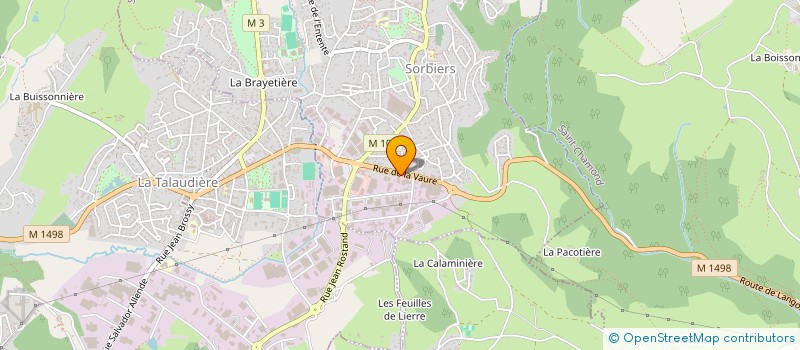 localisation de l'entreprise ENT SPECIALISEE ELECTRICITE ET MATERIEL à SORBIERS
