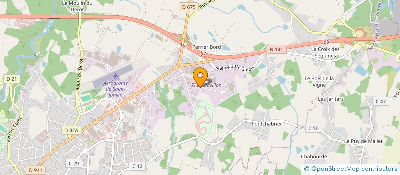 localisation de l'entreprise ENT. VERITE 87 à SAINT-JUNIEN