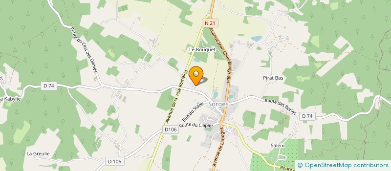 localisation de l'entreprise ENTENT JEUNESSE CANTON SAVIGNAC EGLISES  SORGES-ET-LIGUEUX-EN-PERIGORD