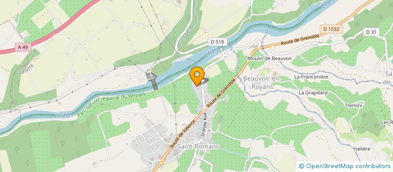 localisation de l'entreprise ENTENTE ATHLETIC SAINT- ROMANAISE (EASR)  SAINT-ROMANS