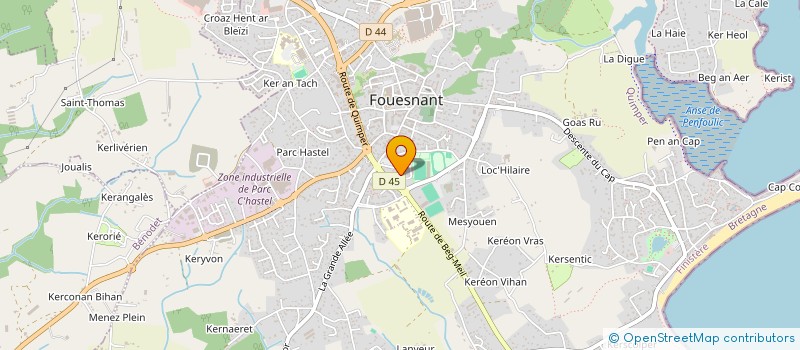 localisation de l'entreprise ENTENTE CORPO LES GLENAN à FOUESNANT