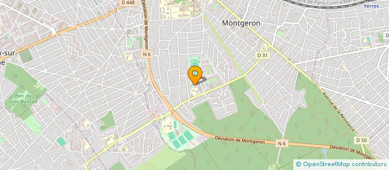 localisation de l'entreprise ENTENTE CYCLISTE MONTGERON VIGNEUX à MONTGERON