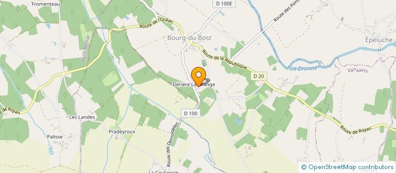 localisation de l'entreprise ENTENTE CYCLISTE RIBERAC PERIGORD BLANC  RIBERAC