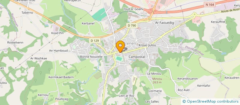 localisation de l'entreprise ENTENTE CYCLISTE ROSTRENEN  ROSTRENEN