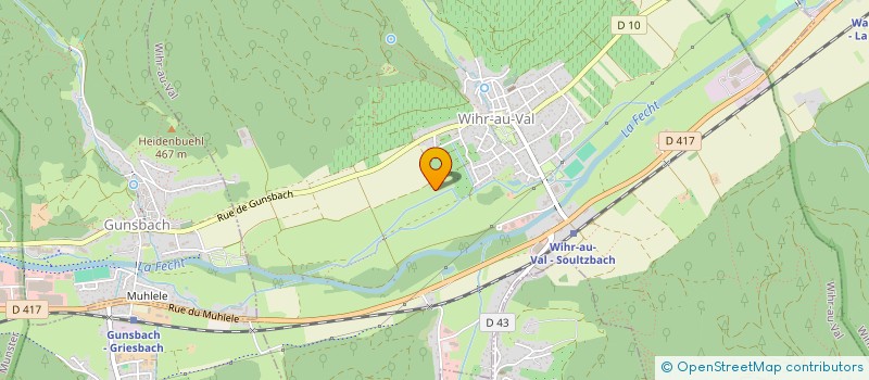 localisation de l'entreprise ENTENTE CYNOPHILE DE LA VALLEE DE MUNSTER E.C.V.M.  WIHR-AU-VAL