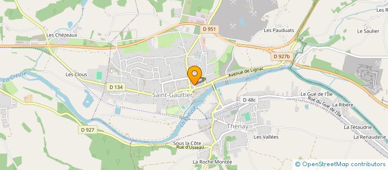 localisation de l'entreprise ENTENTE DES ANCIENS COMBATTANTS DE SAINT GAULTIER à SAINT-GAULTIER