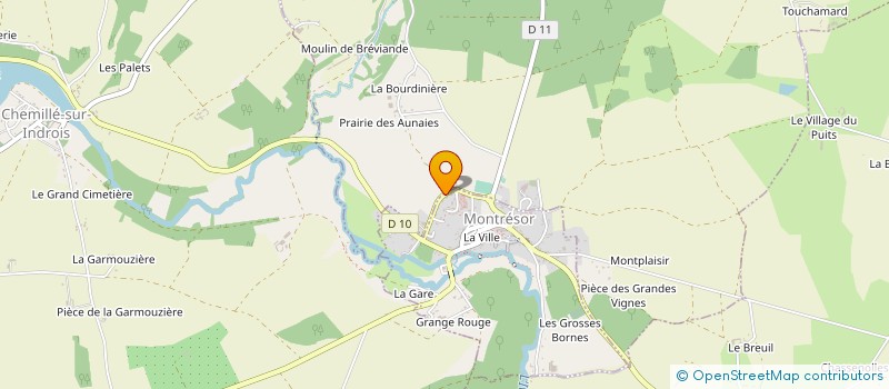 localisation de l'entreprise ENTENTE DES CLUBS DE FOOTBALL DU PAYS MONTRESOROIS  MONTRESOR