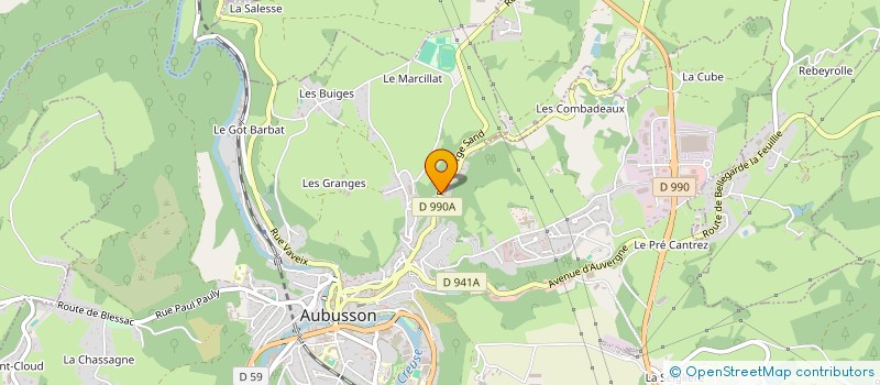 localisation de l'entreprise ENTENTE DU FOOTBALL AUBUSSONNAIS à AUBUSSON