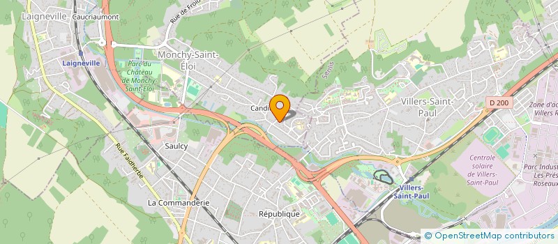 localisation de l'entreprise ENTENTE FOOTBALL MOGNEVILLE MONCHY SAINT ELOI  MONCHY-SAINT-ELOI