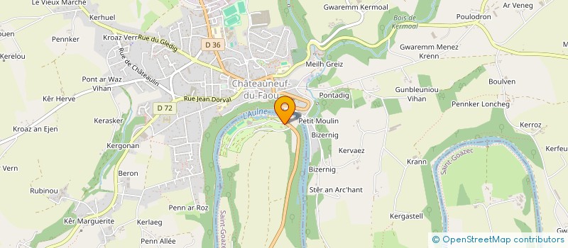 localisation de l'entreprise ENTENTE NAUTIQUE DE L'AULNE à CHATEAUNEUF-DU-FAOU