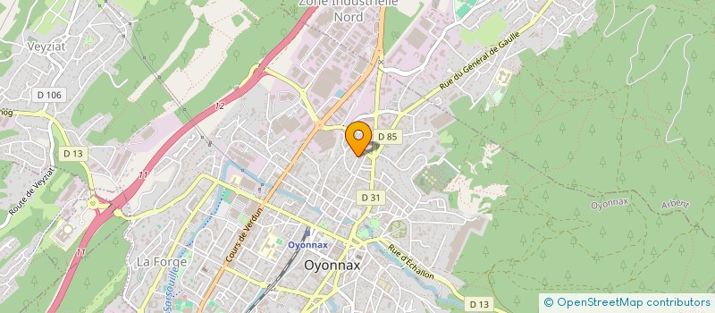 localisation de l'entreprise ENTENTE NORD-EST DE L'AIN DE BADMINTON à OYONNAX