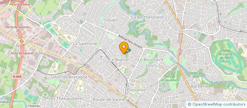 localisation de l'entreprise ENTENTE PETIT CHANTILLY FOOTBALL à ORVAULT