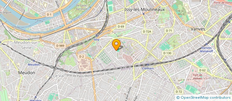 localisation de l'entreprise ENTENTE PONGISTE ISSEENNE à ISSY-LES-MOULINEAUX