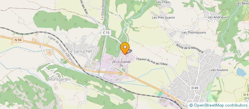 localisation de l'entreprise ENTENTE REGIONALE ENERGIE SUD - ERES  CHORGES