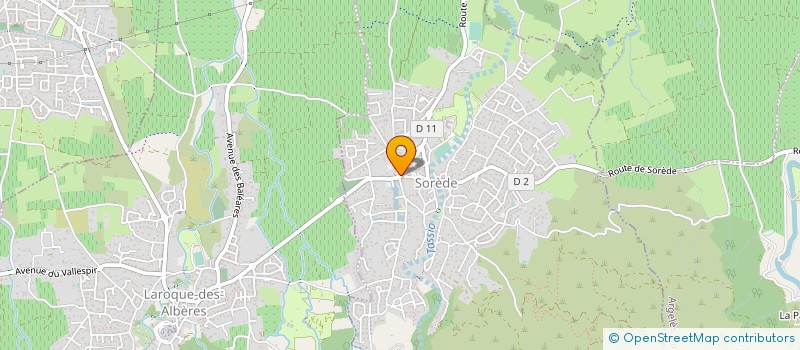 localisation de l'entreprise ENTENTE RUGBY ALBERES XIII  SOREDE