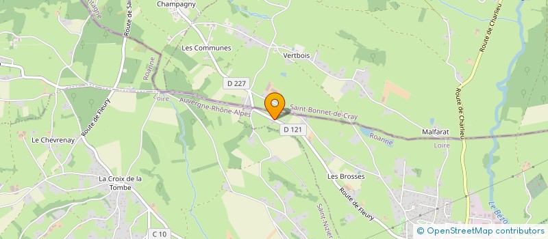 localisation de l'entreprise ENTENTE RUGBY CHARLIEU CHAUFFAILLES.  CHARLIEU