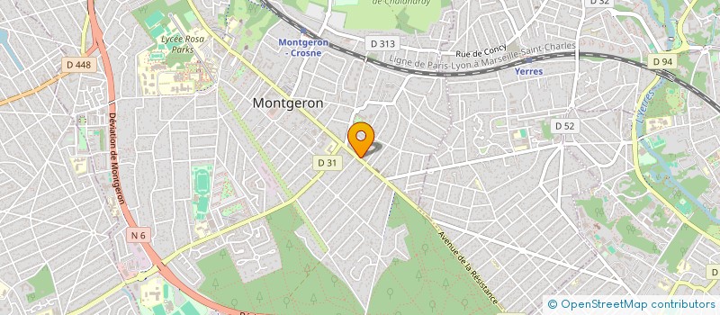 localisation de l'entreprise ENTENTE SPORT MONTGERON TENNIS à MONTGERON
